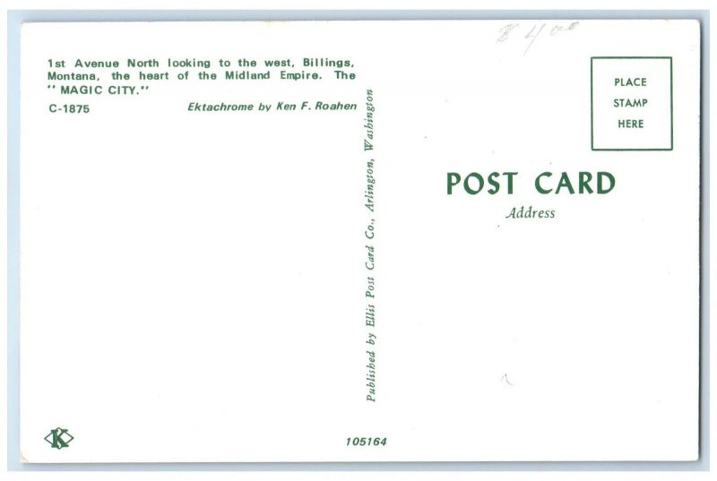 c1960 Magic City Midland Empire Avenue North Exterior Billings Montana Postcard