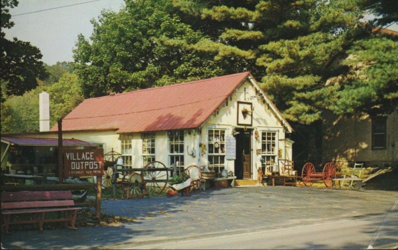 Village Outpost St. Peter's Road Knauertown PA Penn Route 23 Vintage Postcard E1
