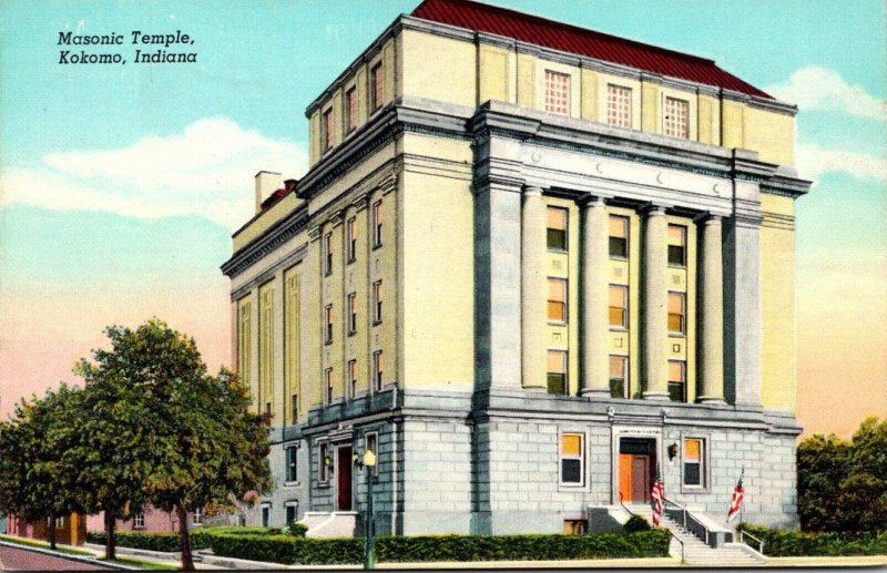 Indiana Kokomo Masonic Temple 1945 Curteich