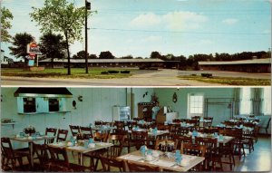 Glo Motel and Pancake House Danville IL Postcard PC467