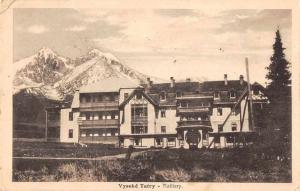 Vyoske Tatry Slovakia Matliary Exterior View Antique Postcard J74524