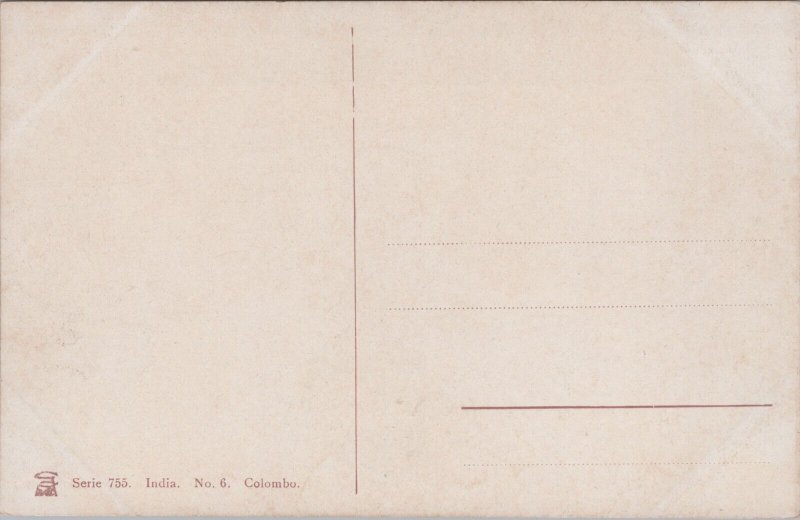 India Colombo Sri Lanka Ceylon Vintage Postcard C212