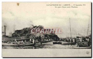 Old Postcard Boat Catastrophe of Freedom A quarter of & # 39heure after the &...