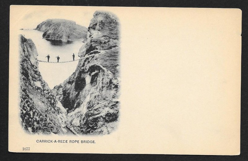 Carrick-A-Rede Rope Bridge Antrim NORTHERN IRELAND unused c1905