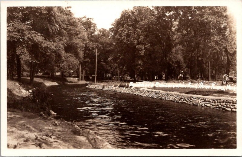 RPPC Seidmore Conservation Pool, Three Rivers MI Vintage Postcard V48