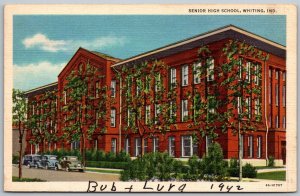 Whiting Indiana 1942 Postcard Senior High School