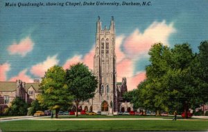 North Carolina Durham Main Quadrangle Showing Chapel Duke University 1958