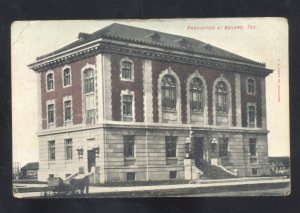 ABILENE TEXAS U.S. POST OFFICE BUILDING 1909 VINTAGE EC KROPP POSTCARD