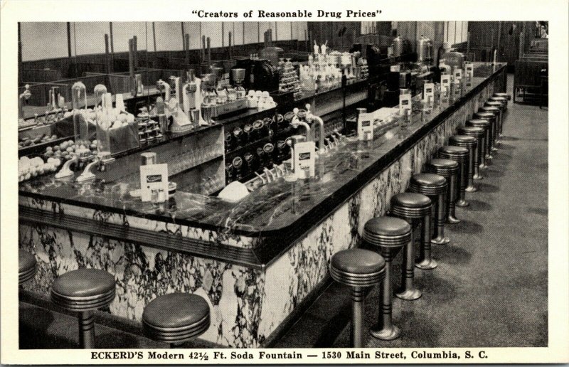 Postcard - Advertising - Columbia , SC - Eckerd's Drug Store - COUNTER