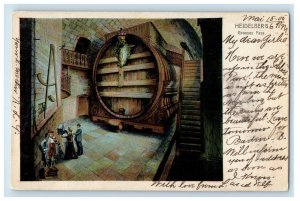 c1905 Heidelberg Grosses Fass Giant Beer Keg Germany Posted Antique Postcard 