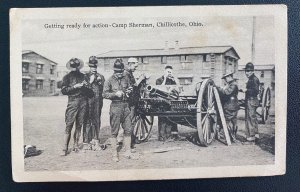 Mint USA Real Picture Postcard Ready for Action Camp Sherman Chillicothe Ohio