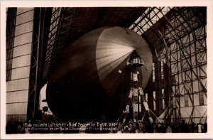 Mint Germany LZ 130 Graf Zeppelin II Hangar Aviation RPPC Picture Postcard