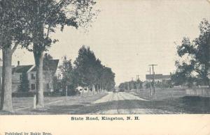 Kingston New Hampshire State Road Scenic View Antique Postcard K84326