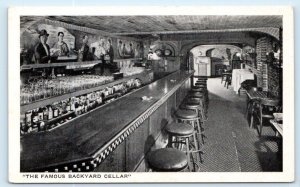 SAN FRANCISCO, CA~ Roadside FAMOUS BACKYARD CELLAR RESTAURANT c1930s  Postcard