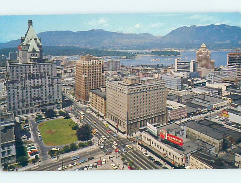 Pre-1980 DU MAURIER CIGARETTES BILLBOARD ON TOP OF BUILDING Vancouver BC F9163