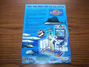 MARINE FISHING 2000 ORIGINAL VIDEO ARCADE GAME SALES FLYER Vintage Retro Promo