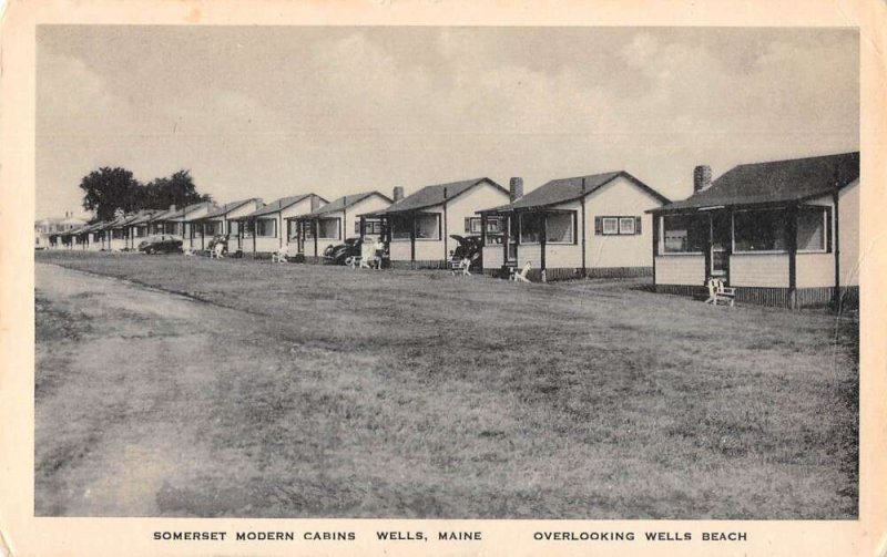 Wells Maine Somerset Modern Cabins Vintage Postcard AA39819