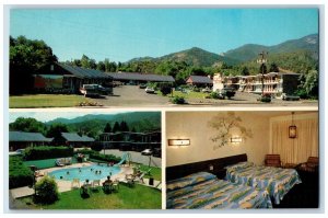 c1960 Silver Saddle Motel Multiview Manitou Springs Colorado CO Vintage Postcard 