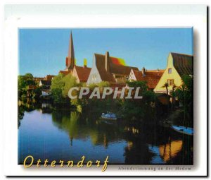 Postcard Modern Otterndorf Abendstimmung an der Medem