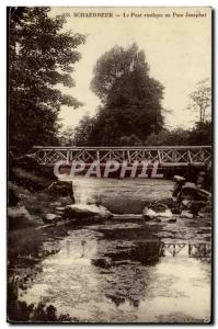 Belgie Belgium Old Postcard Schaerbeek The rustic bridge to the park Jsaphat