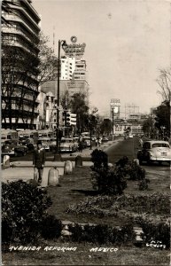 RPPC, Avenida Reforma Mexico c1950s Vintage Postcard L31