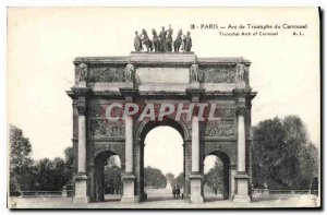 Old Postcard Paris Arc du Carrousel Tromphe