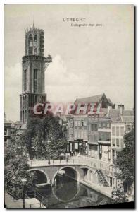 Old Postcard Utrecht Oudegracht Met Dom