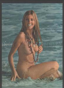 110459 NUDE Woman BELLE on Beach Old photo color PC