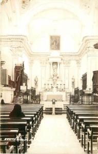 RPPC Postcard Interior De cathedral Monterrey Mexico