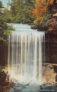 MADISON INDIANA~CLIFTY FALLS + TUNNEL FALLS~1920 A C HILLABOLD LOT 2 POSTCARDS