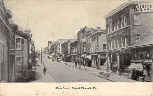 Mt Pleasant Pennsylvania Main Street Scene Antique Postcard K105441