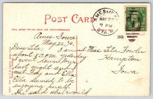 Ames~Iowa State College~University~ISC Engineering Hall~1910 B&W Postcard