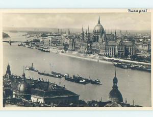 Divided-Back BUILDINGS ALONG RIVER Budapest Hungary hn6385