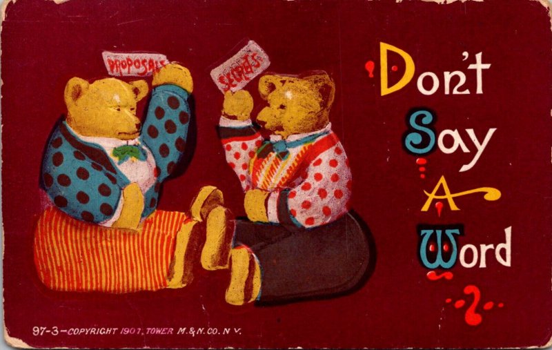 Bears Dressed Bears Don't Say A Word 1912
