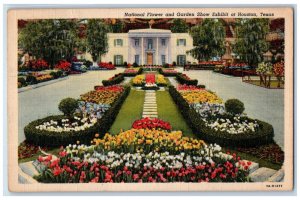 1943 National Flower and Garden Show Exhibit Houston Texas TX Postcard