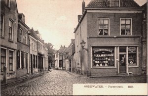 Netherlands Oudewater Peperstraat Vintage Postcard B188