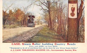 JI Case Threshing Machine Co Racine, WI, USA Advertising Unused 