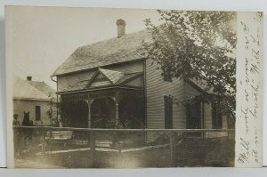 Nebraska Family Home Ida to Nephew Dr Shaw Little in Clarksville NE Postcard O12