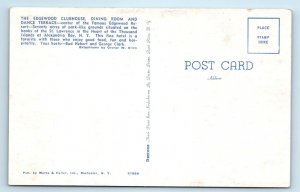 ALEXANDRIA BAY, NY New York ~  EDGEWOOD CLUBHOUSE  c1950s Roadside Postcard
