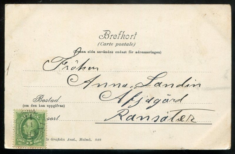 h3635 - SWEDEN Goteborg/ Gothenburg Postcard 1902 Kungsportsbron
