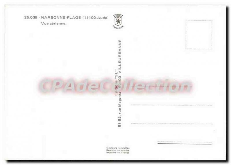 Modern Postcard Narbonne view Arian