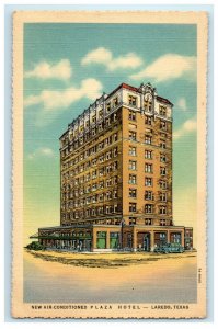 c1940's Laredo's Famous New Plaza Hotel Building Street View Texas TX Postcard 