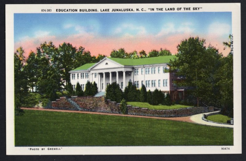 North Carolina LAKE JUNALUSKA Education Building In The Land Of The Sky Chrome