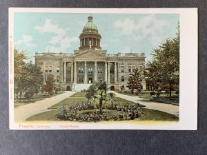 Courthouse Fresno CA Litho Postcard H1156082410