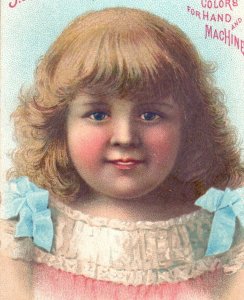 1880s J&P Coats Six Cord Thread Adorable Smiling Child Fab! P170