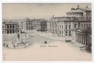 Place Neuve Panorama Geneve Switzerland postcard