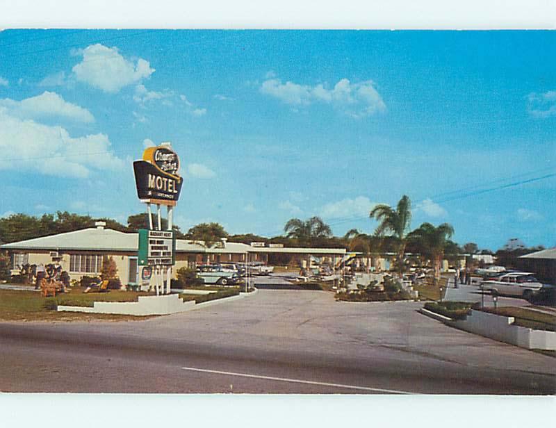 Unused Pre-1980 OLD CARS & ORANGE ACRES MOTEL Winter Haven Florida FL u0117-12