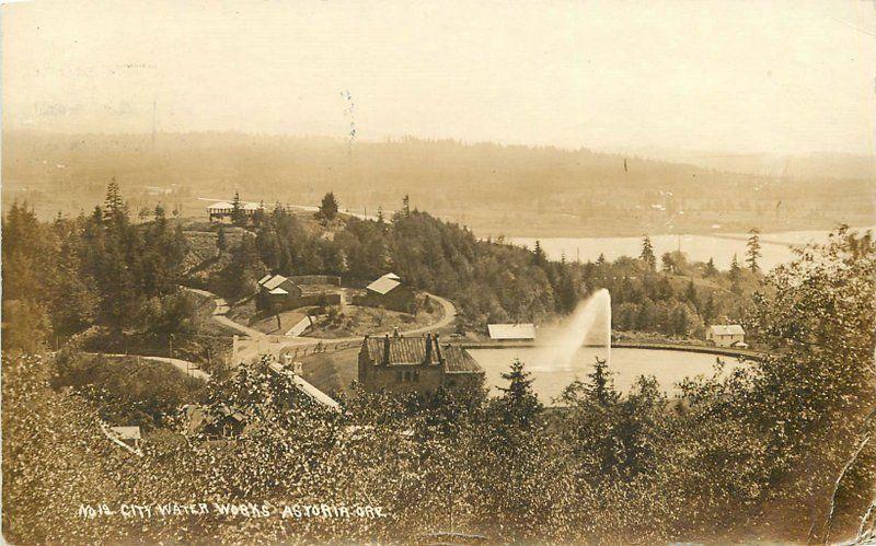 Astoria Oregon City Water Works 1913 RPPC Photo Postcard #12 Patton 13574