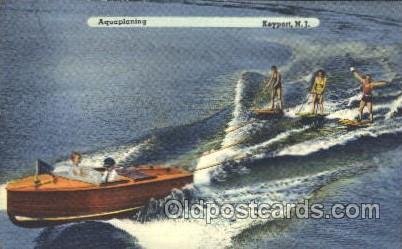 Aquaplaning in Keyport New Jersey Water Skiing 1940 