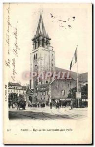 Paris - 6 - Church of Saint Germain des Pres - Old Postcard